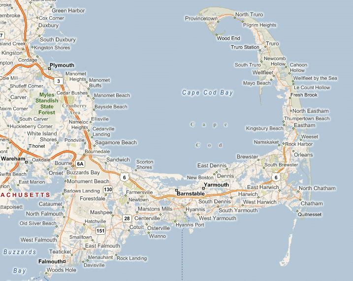 Carte du Cape Cod